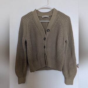 Everlane Olive Cardigan Knitted Sweater
